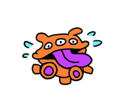 Easy-to-use stamp of strange organisms sticker #10650053