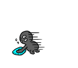 Easy-to-use stamp of strange organisms sticker #10650057