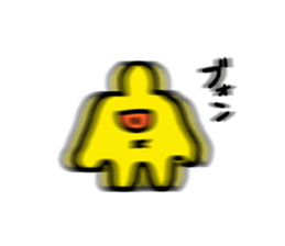 Easy-to-use stamp of strange organisms sticker #10650059