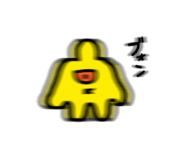 Easy-to-use stamp of strange organisms sticker #10650059