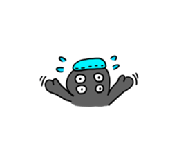 Easy-to-use stamp of strange organisms sticker #10650061