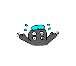 Easy-to-use stamp of strange organisms sticker #10650061
