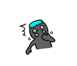 Easy-to-use stamp of strange organisms sticker #10650062