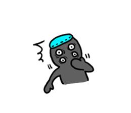 Easy-to-use stamp of strange organisms sticker #10650062