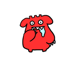 Easy-to-use stamp of strange organisms sticker #10650063