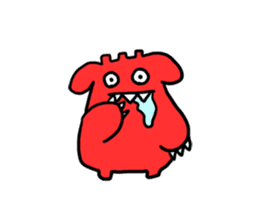 Easy-to-use stamp of strange organisms sticker #10650063