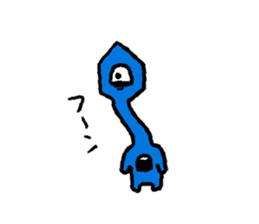 Easy-to-use stamp of strange organisms sticker #10650065