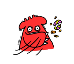 Easy-to-use stamp of strange organisms sticker #10650066