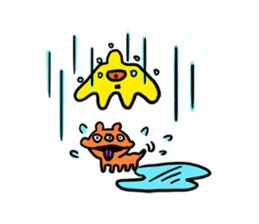 Easy-to-use stamp of strange organisms sticker #10650067