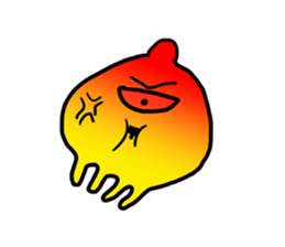 Easy-to-use stamp of strange organisms sticker #10650072