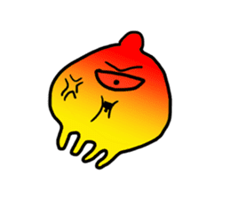 Easy-to-use stamp of strange organisms sticker #10650072