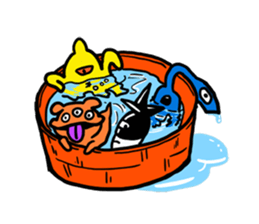 Easy-to-use stamp of strange organisms sticker #10650074