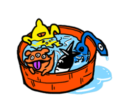 Easy-to-use stamp of strange organisms sticker #10650074