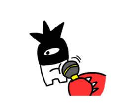 Easy-to-use stamp of strange organisms sticker #10650075