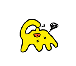 Easy-to-use stamp of strange organisms sticker #10650076