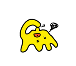 Easy-to-use stamp of strange organisms sticker #10650076