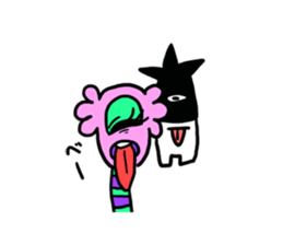 Easy-to-use stamp of strange organisms sticker #10650077