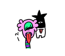 Easy-to-use stamp of strange organisms sticker #10650077