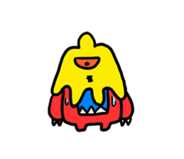 Easy-to-use stamp of strange organisms sticker #10650078