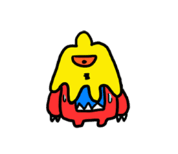 Easy-to-use stamp of strange organisms sticker #10650078