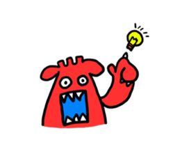 Easy-to-use stamp of strange organisms sticker #10650079