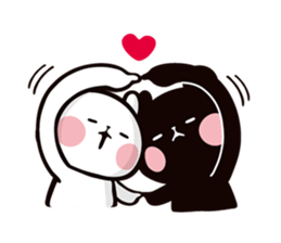 Mochi Mochi Panda - Black and White - sticker #10650726