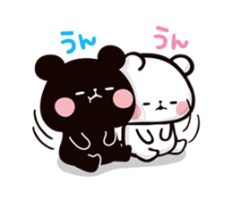 Mochi Mochi Panda - Black and White - sticker #10650727