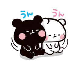 Mochi Mochi Panda - Black and White - sticker #10650727