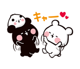 Mochi Mochi Panda - Black and White - sticker #10650728