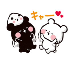 Mochi Mochi Panda - Black and White - sticker #10650728