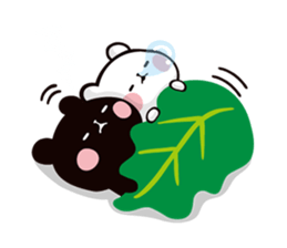 Mochi Mochi Panda - Black and White - sticker #10650729