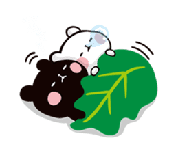 Mochi Mochi Panda - Black and White - sticker #10650729