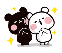 Mochi Mochi Panda - Black and White - sticker #10650730