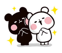 Mochi Mochi Panda - Black and White - sticker #10650730