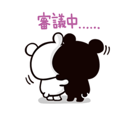 Mochi Mochi Panda - Black and White - sticker #10650731
