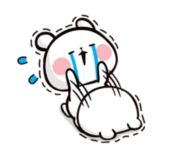 Mochi Mochi Panda - Black and White - sticker #10650737