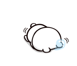 Mochi Mochi Panda - Black and White - sticker #10650738