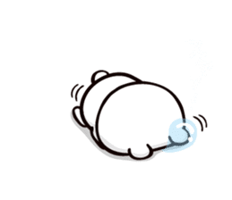 Mochi Mochi Panda - Black and White - sticker #10650738