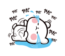 Mochi Mochi Panda - Black and White - sticker #10650740