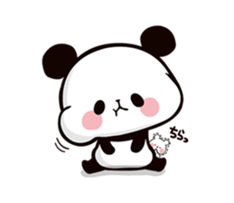 Mochi Mochi Panda - Black and White - sticker #10650743