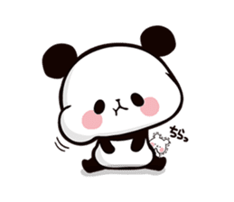 Mochi Mochi Panda - Black and White - sticker #10650743