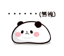 Mochi Mochi Panda - Black and White - sticker #10650753