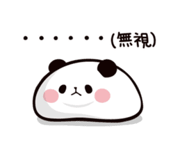 Mochi Mochi Panda - Black and White - sticker #10650753