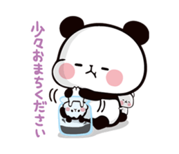 Mochi Mochi Panda - Black and White - sticker #10650754