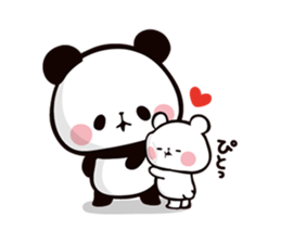 Mochi Mochi Panda - Black and White - sticker #10650757