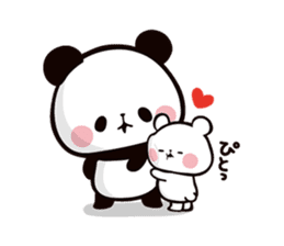 Mochi Mochi Panda - Black and White - sticker #10650757