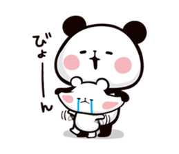 Mochi Mochi Panda - Black and White - sticker #10650758