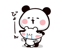 Mochi Mochi Panda - Black and White - sticker #10650758
