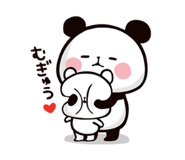 Mochi Mochi Panda - Black and White - sticker #10650759