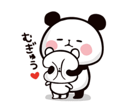 Mochi Mochi Panda - Black and White - sticker #10650759